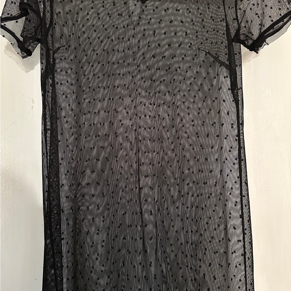 Forever 21 Elegant Black Sheer Dress - Picture 3 of 7